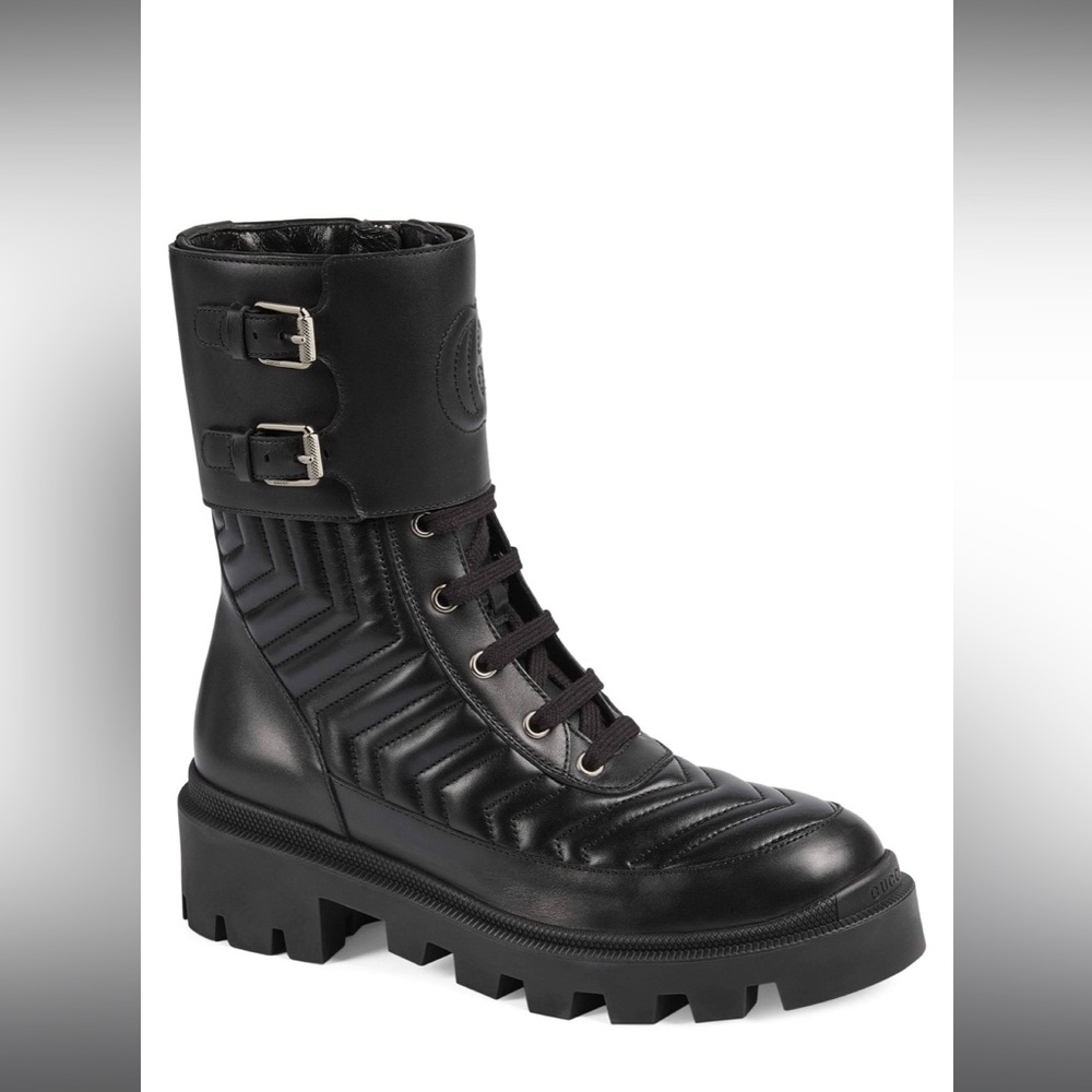 Authentic NWT  GUCCI Interlocking G leather boots
